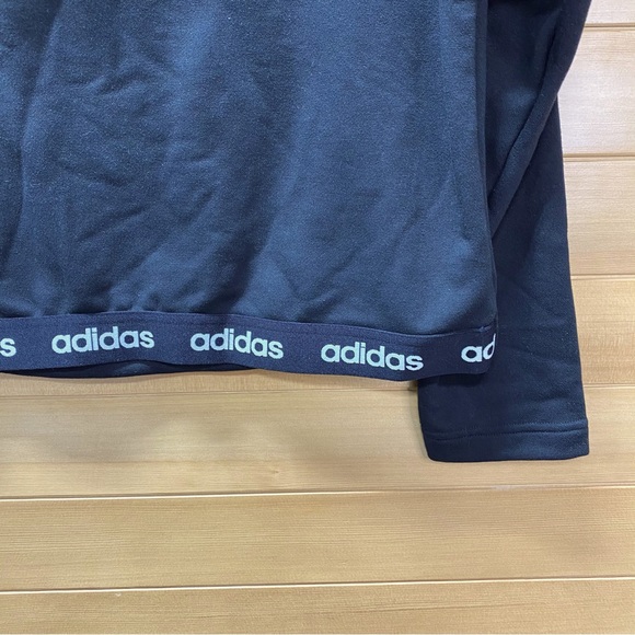 Adidas Long Crop Quarter Zip Up Sweatshirt Size M - Picture 4 of 7